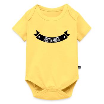 Beste Mama - Muttertag - Baby Premium Kurzarmbody - Pastellgelb - Vorne