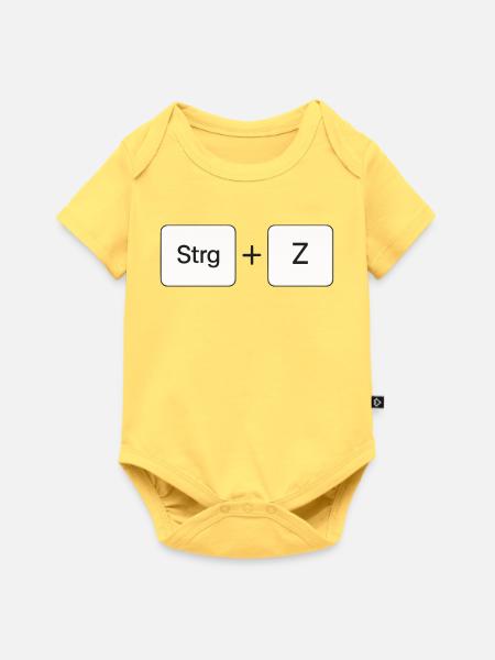 Strg + Z - Baby Premium Kurzarmbody - Pastellgelb