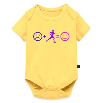 Gift idea for a running with running - Baby Premium short-sleeve bodysuit - sky yellow - Front
