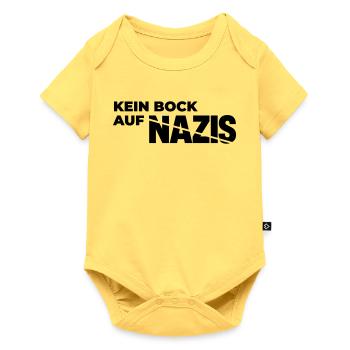 Kein_Bock_auf_Nazis - Baby Premium Kurzarmbody - Pastellgelb - Vorne