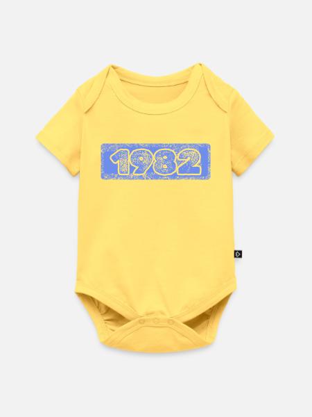 1982 - Baby Premium Kurzarmbody - Pastellgelb