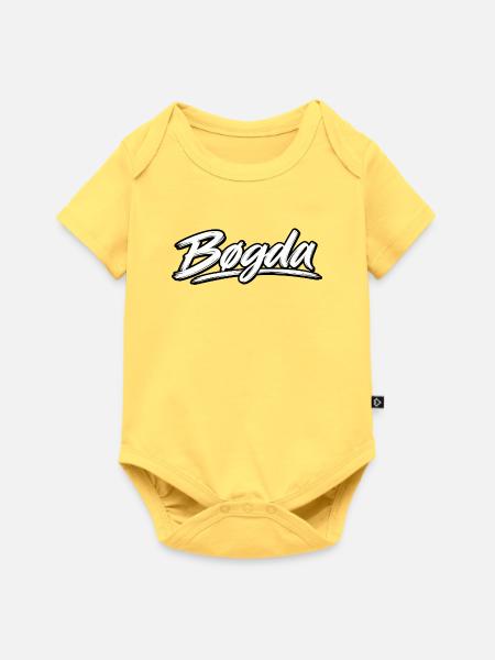 Bøgda - Baby Premium Kurzarmbody - Pastellgelb