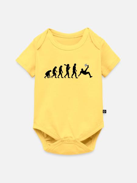 Evolution Fussball - Baby Premium Kurzarmbody - Pastellgelb