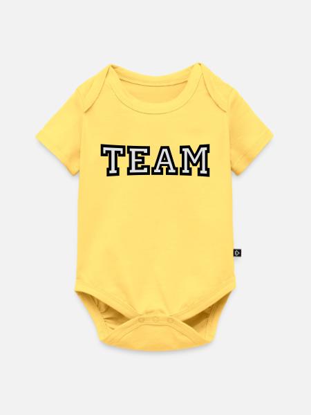 Team - Baby Premium Kurzarmbody - Pastellgelb