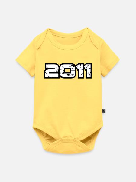 2011 - Baby Premium Kurzarmbody - Pastellgelb