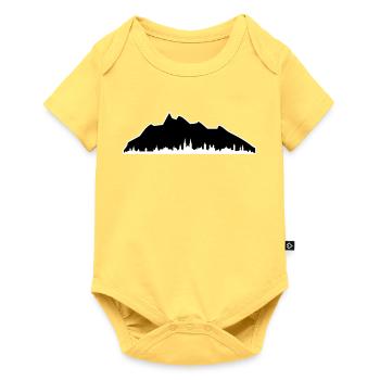 Pilatus Luzern Kontur - Baby Premium Kurzarmbody - Pastellgelb - Vorne