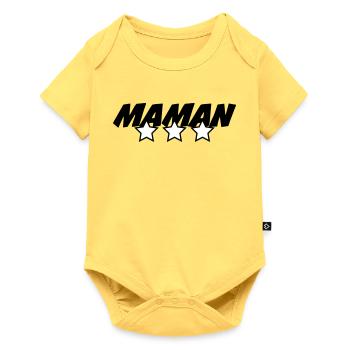 Maman d'Amour - Mother's Day - Baby Premium short-sleeve bodysuit - sky yellow - Front