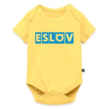 Eslöv City Silhouette Print - Baby Premium short-sleeve bodysuit - sky yellow - Front