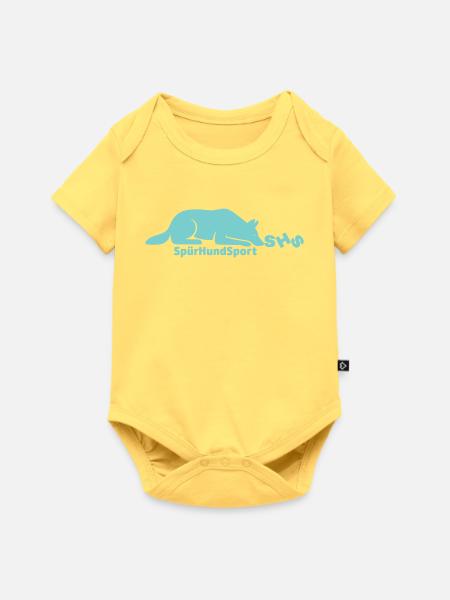 SHS Logo mint - Baby Premium Kurzarmbody - Pastellgelb