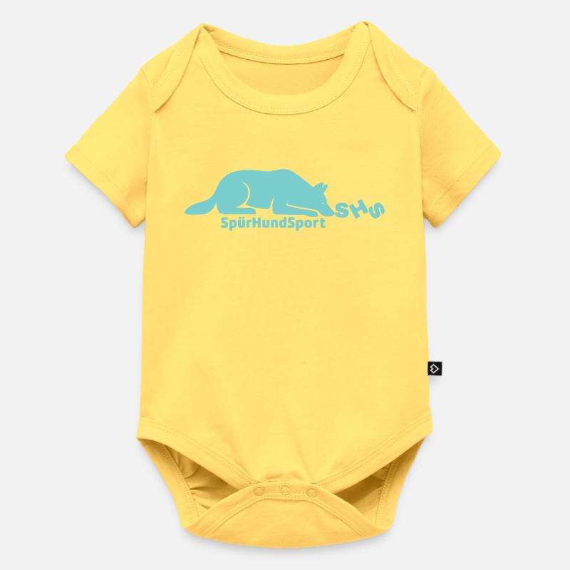 SHS Logo mint - Baby Premium Kurzarmbody - Pastellgelb