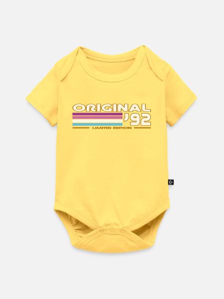 1992 - Baby Premium Kurzarmbody - Pastellgelb