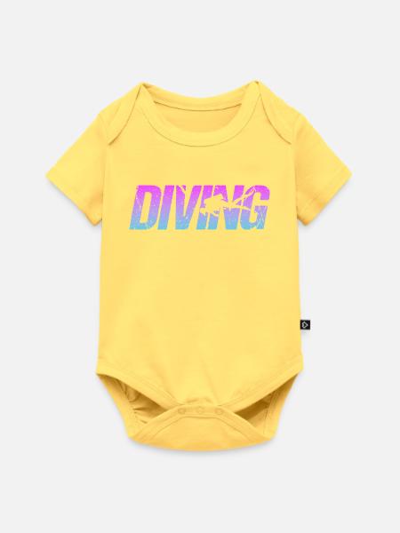 Tauchen Diving - Baby Premium Kurzarmbody - Pastellgelb