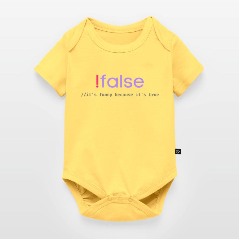 Ifalse Funny Coder Programming Pun Baby Premium short-sleeve bodysuit