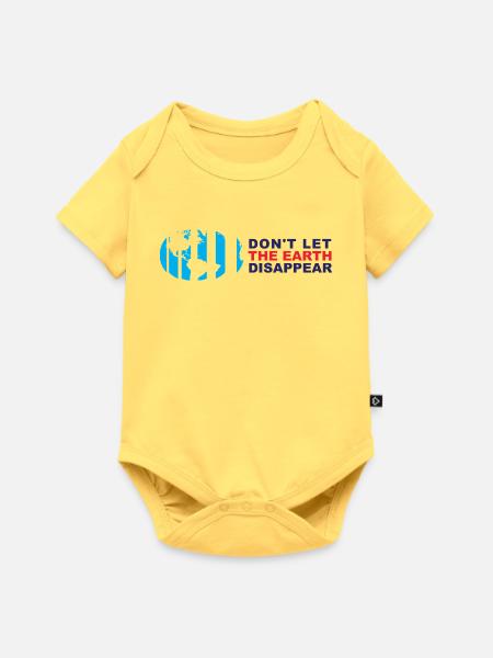 Lass die Erde nicht verschwinden - Baby Premium Kurzarmbody - Pastellgelb