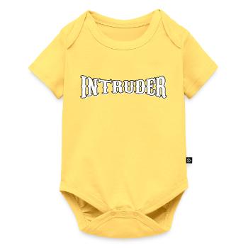 intrus hacker intrus clan sticker ordinateur - Body à manches courtes Premium Bébé - jaune pastel - Devant