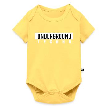 Underground Techno - Baby Premium short-sleeve bodysuit - sky yellow - Front