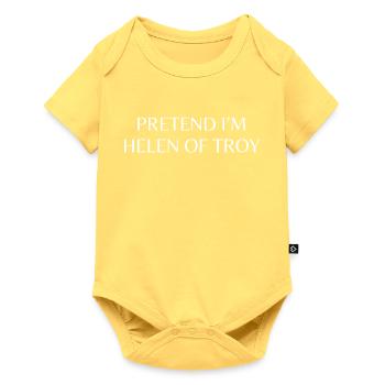 Tu so, als wäre ich Helena von Troja. - Baby Premium Kurzarmbody - Pastellgelb - Vorne