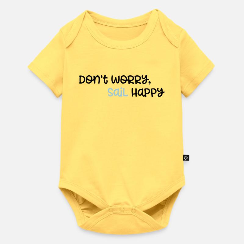 voile - Body à manches courtes Premium Bébé - jaune pastel
