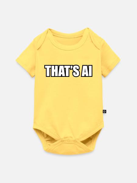 "That's AI" Font - Baby Premium Kurzarmbody - Pastellgelb