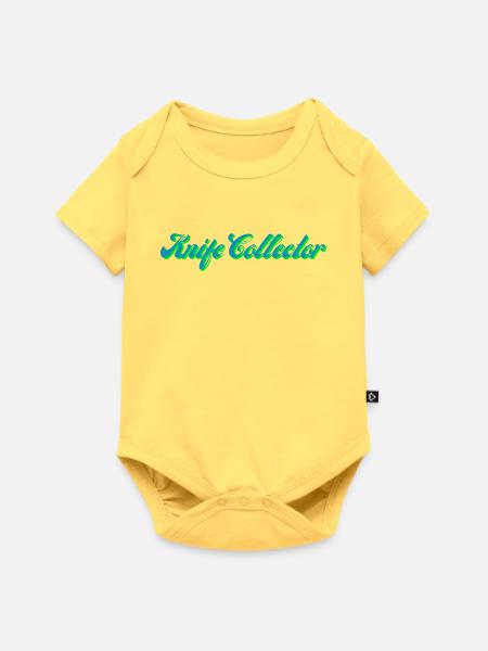 Knife Collector Gradient Script - Baby Premium Kurzarmbody - Pastellgelb