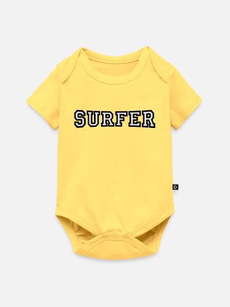surfer - Baby Premium Kurzarmbody - Pastellgelb