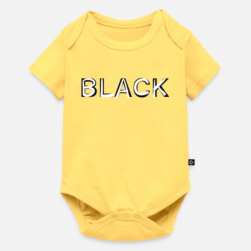 NOIR - Body à manches courtes Premium Bébé - jaune pastel