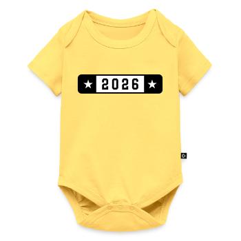 2026 - Baby Premium short-sleeve bodysuit - sky yellow - Front
