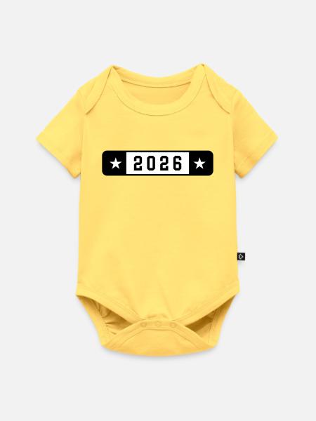 2026 - Baby Premium Kurzarmbody - Pastellgelb