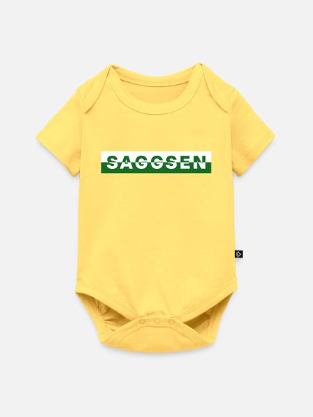 Saggsen / Sachsen - Baby Premium Kurzarmbody - Pastellgelb