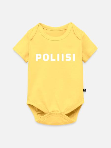 Polizei - Baby Premium Kurzarmbody - Pastellgelb