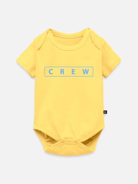 Crew - Baby Premium Kurzarmbody - Pastellgelb