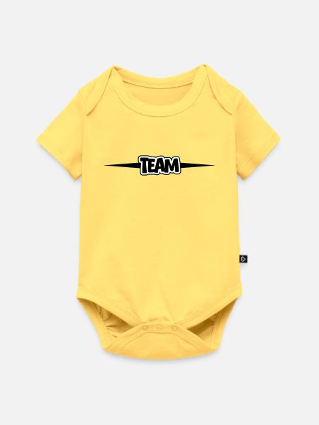 Team - Baby Premium Kurzarmbody - Pastellgelb
