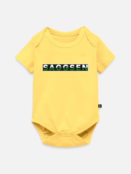 Sachsen / Saggsen - Baby Premium Kurzarmbody - Pastellgelb