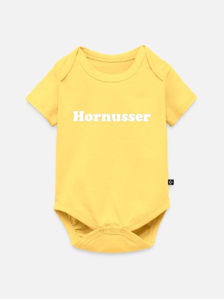 Hornusser - Baby Premium Kurzarmbody - Pastellgelb