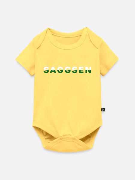 Saggsen / Sachsen - Baby Premium Kurzarmbody - Pastellgelb