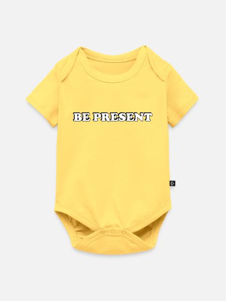 dabei sein - Baby Premium Kurzarmbody - Pastellgelb