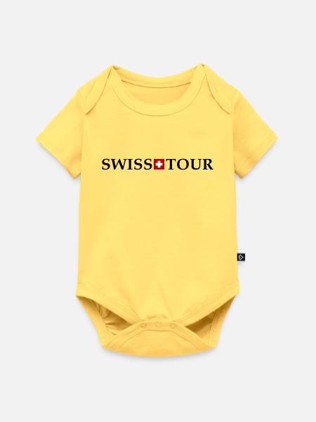 Swiss Tour Schweiz - Baby Premium Kurzarmbody - Pastellgelb