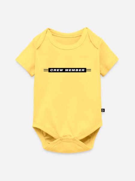 Crew Design - Baby Premium Kurzarmbody - Pastellgelb