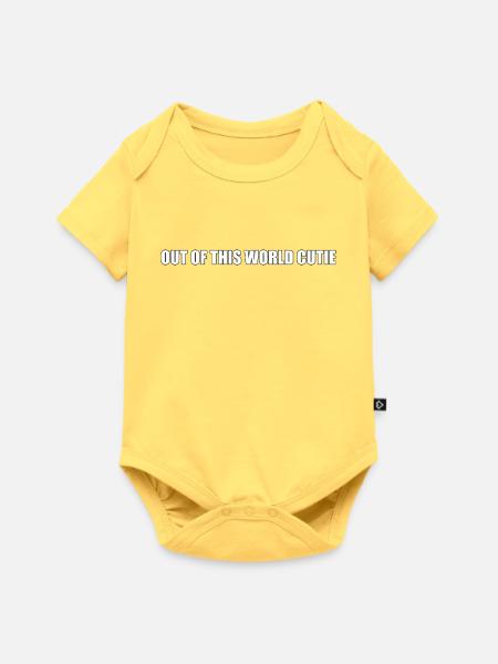 Außerirdische Cutie - Baby Premium Kurzarmbody - Pastellgelb
