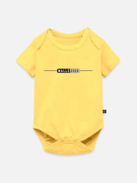 Malle 2026 - Baby Premium Kurzarmbody - Pastellgelb