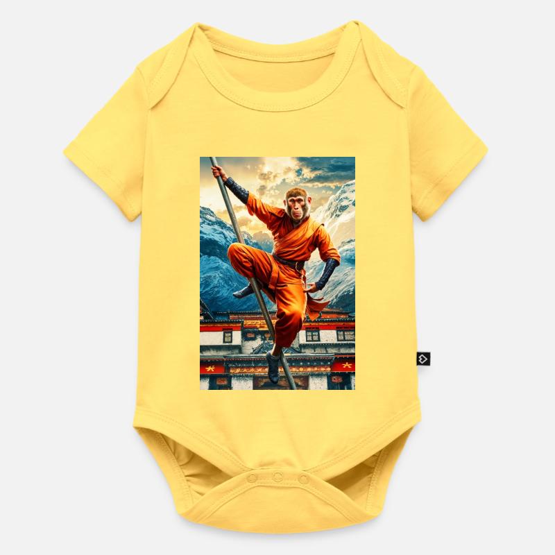 Humanoid Monkey Shaolin Monk - Baby Premium short-sleeve bodysuit - sky yellow