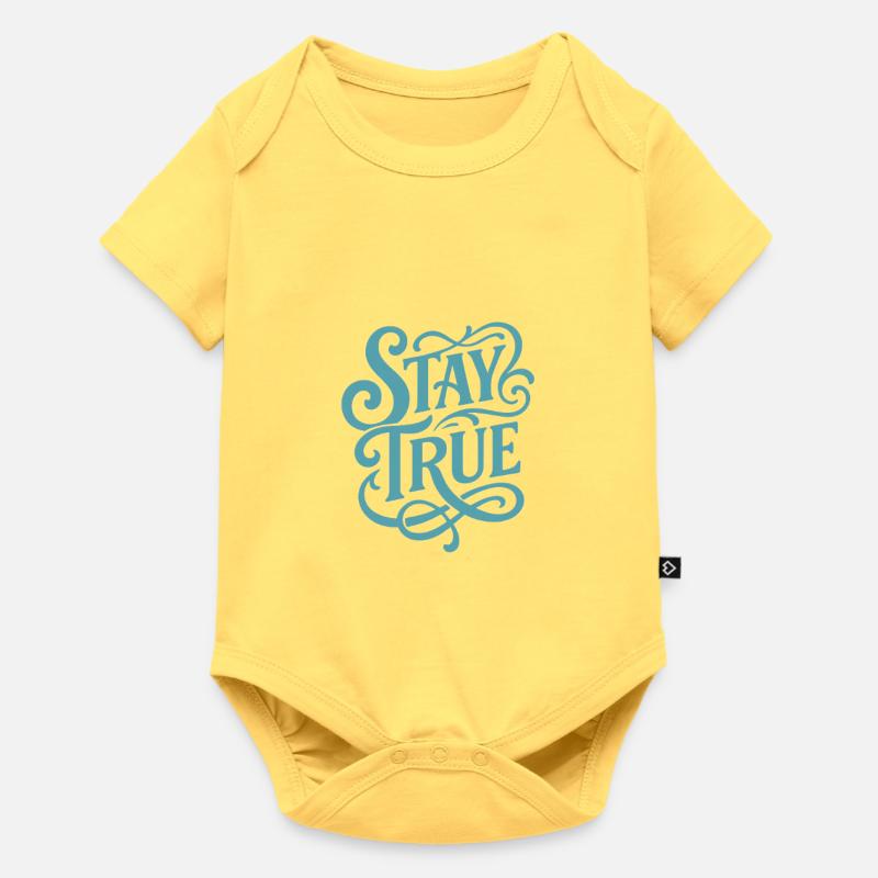 Stad True Typography Swing - Body à manches courtes Premium Bébé - jaune pastel