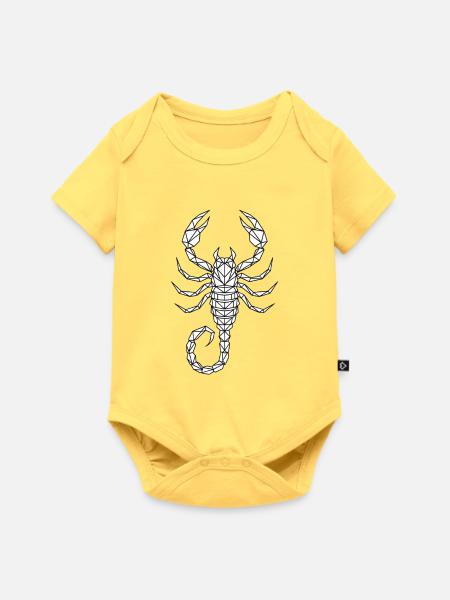 Skorpion - Baby Premium Kurzarmbody - Pastellgelb