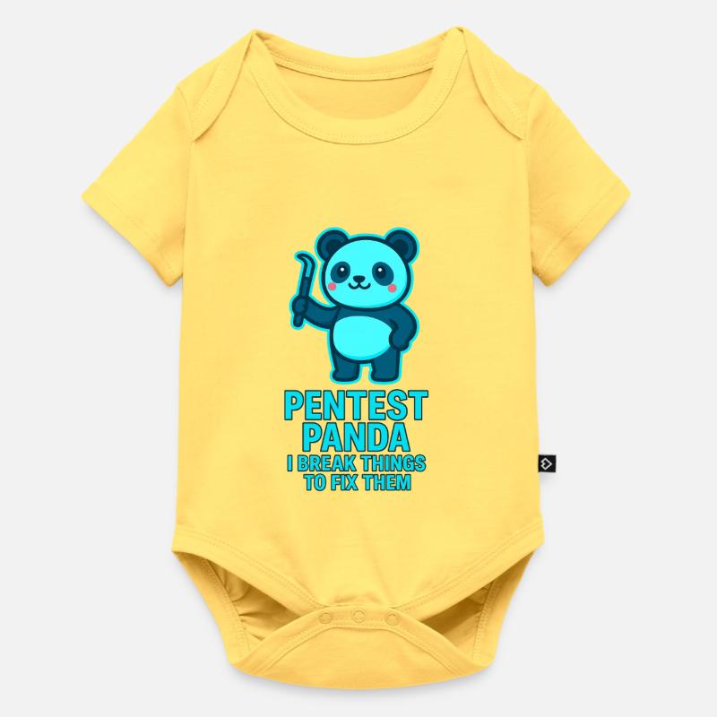 Pentest Panda: Fixing Errors - Baby Premium short-sleeve bodysuit - sky yellow