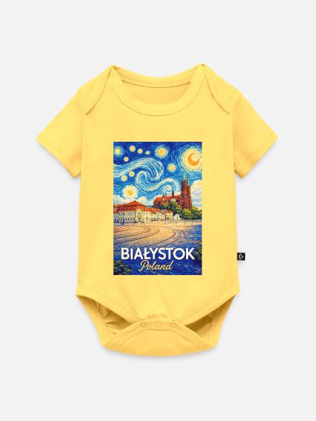 Białystok, Polen - Baby Premium Kurzarmbody - Pastellgelb
