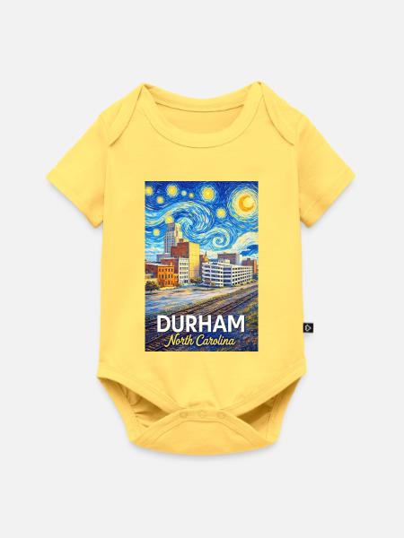 Durham, North Carolina - Baby Premium Kurzarmbody - Pastellgelb