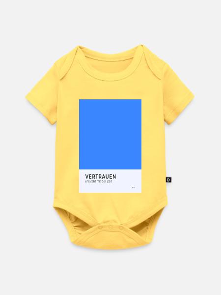 Vertrauen entsteht mit der Zeit Poster - Baby Premium Kurzarmbody - Pastellgelb
