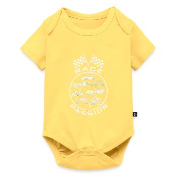 Vehicle and Speed Racing Race Passion - Baby Premium short-sleeve bodysuit - sky yellow - Front