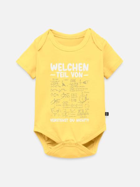 Mathe Verstehst Du Nicht - Baby Premium Kurzarmbody - Pastellgelb
