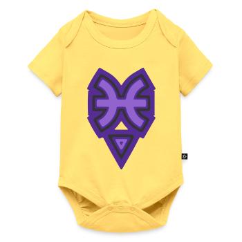 Tierkreis Stammesfische und Wasser - Baby Premium Kurzarmbody - Pastellgelb - Vorne